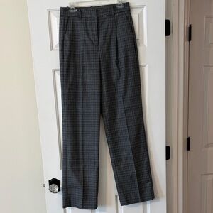J. Crew Factory Pleated Gray Plaid Trousers Size 6T